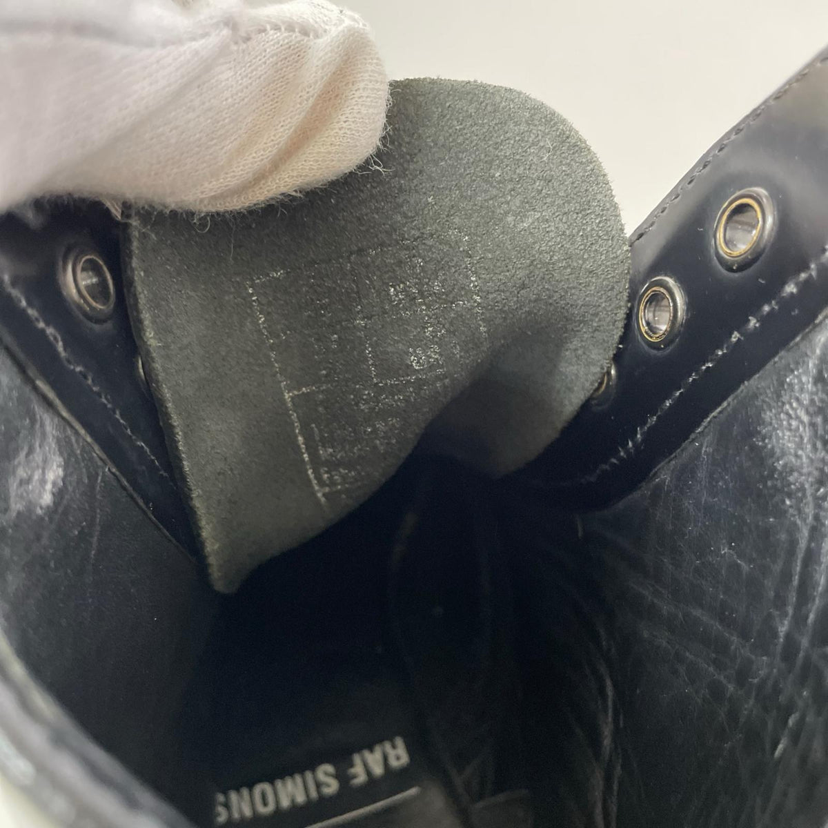 ブーツ RAF SIMONS 8EYE BOOT ブラック