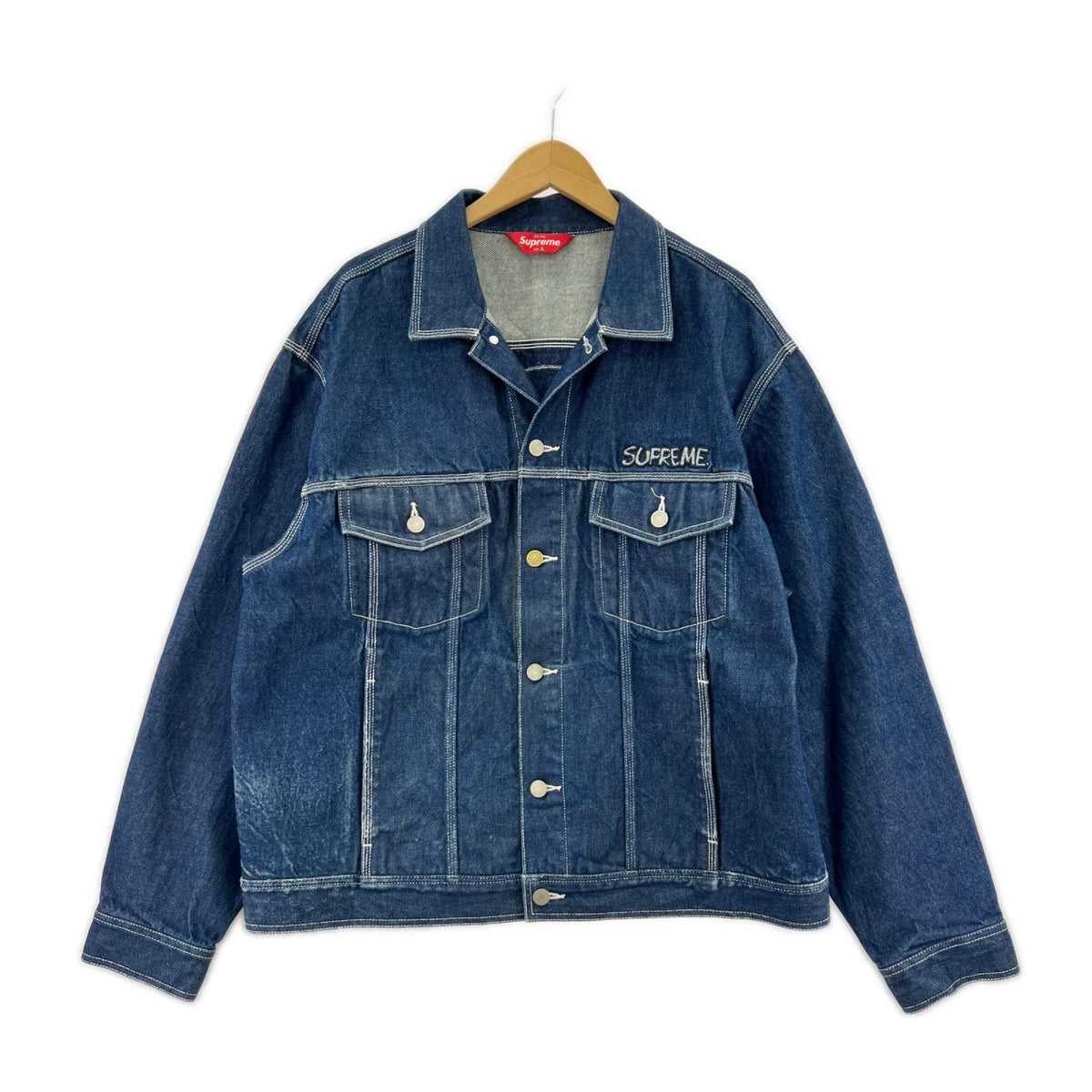 デニムジャケット × SMURFS 20AW Denim Trucker Jacket L L ブルー