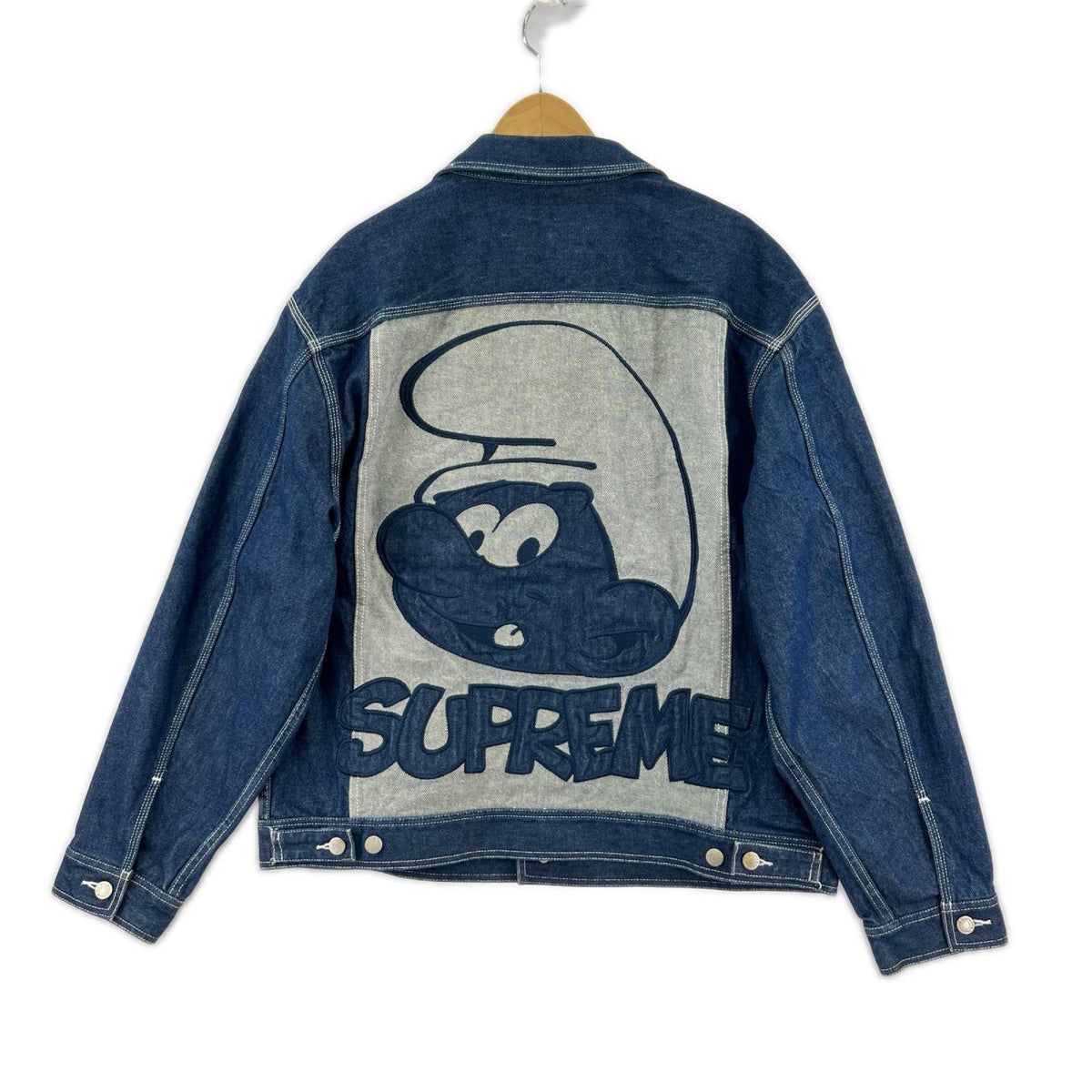 デニムジャケット × SMURFS 20AW Denim Trucker Jacket L L ブルー