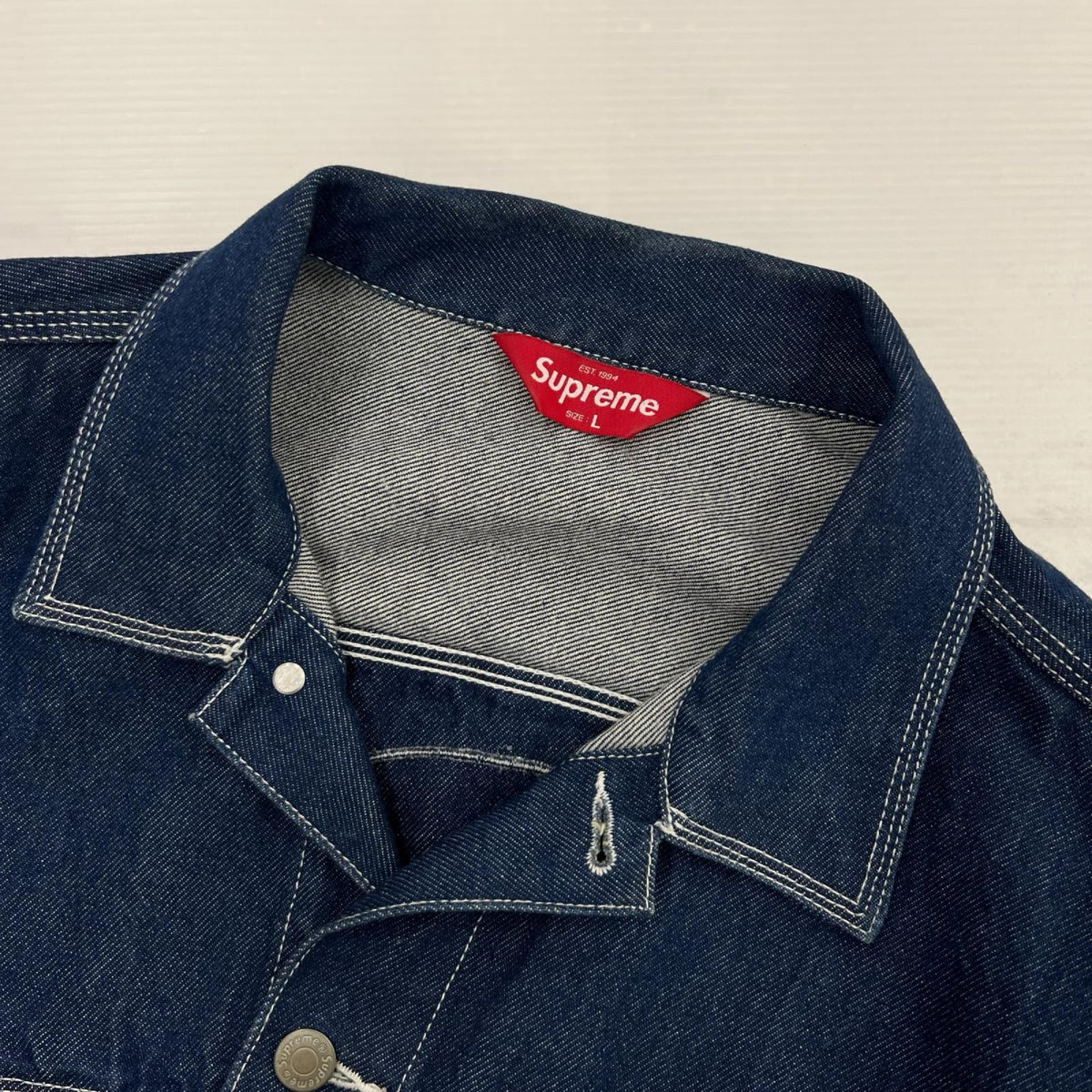 デニムジャケット × SMURFS 20AW Denim Trucker Jacket L L ブルー