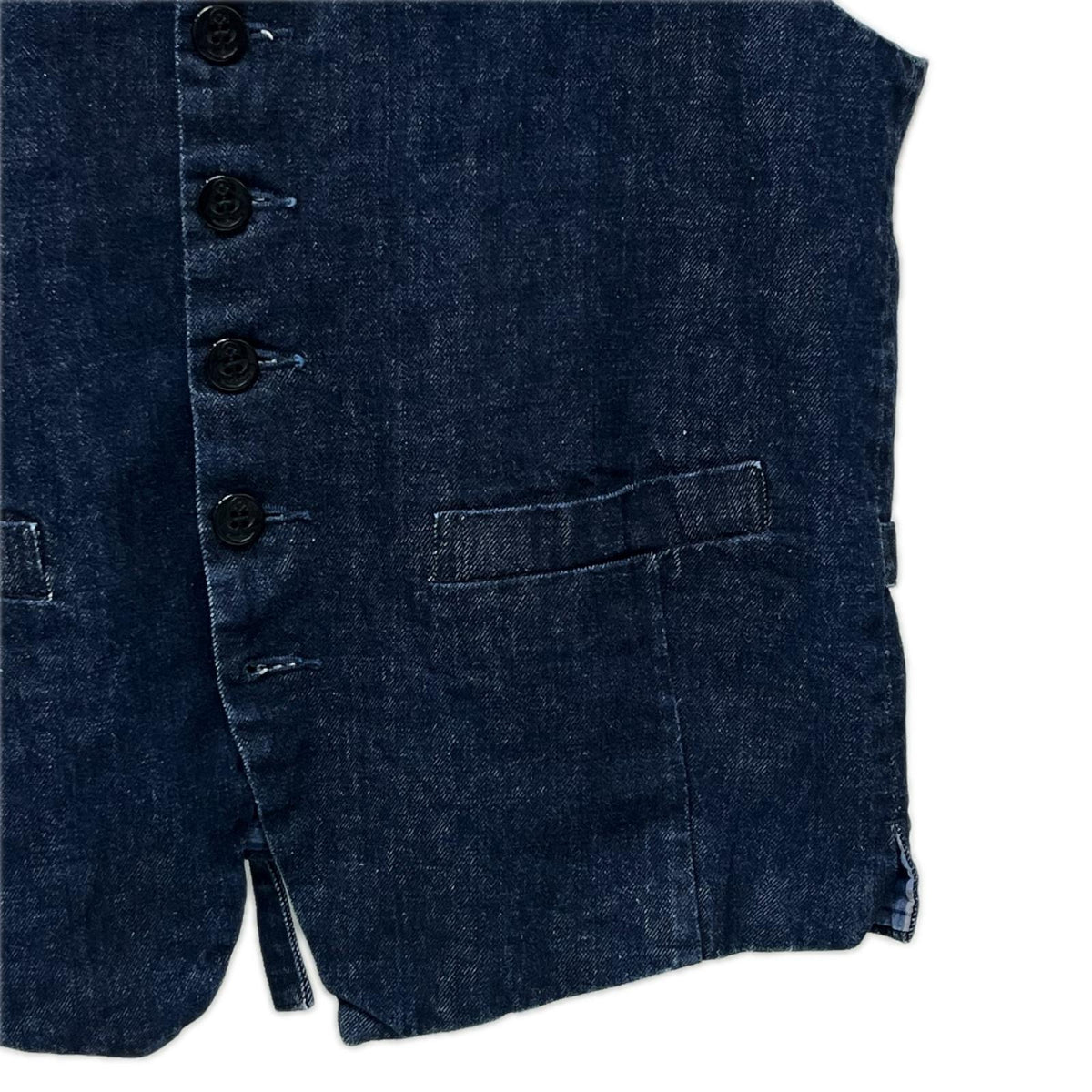 ベスト EVISU ﾃﾞﾆﾑﾍﾞｽﾄ size42 ｲﾝﾃﾞｨｺﾞ 裏地ﾁｪｯｸ 42