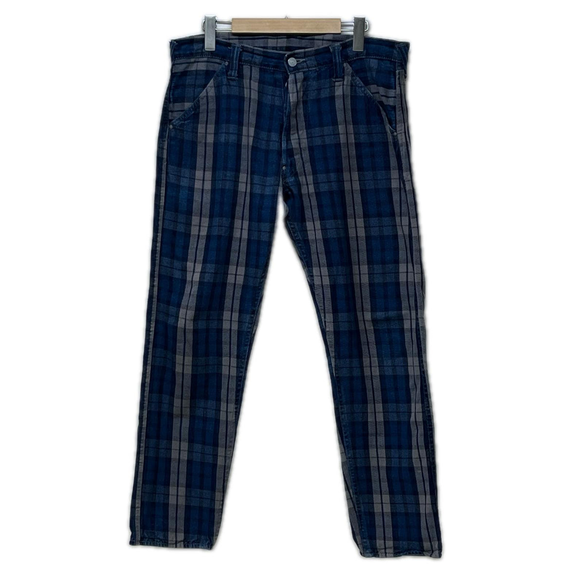 デニムパンツ EVISU LOT.5500 ﾁｪｯｸﾃﾞﾆﾑﾊﾟﾝﾂ size34 ｲﾝﾃﾞｨｺﾞ 34