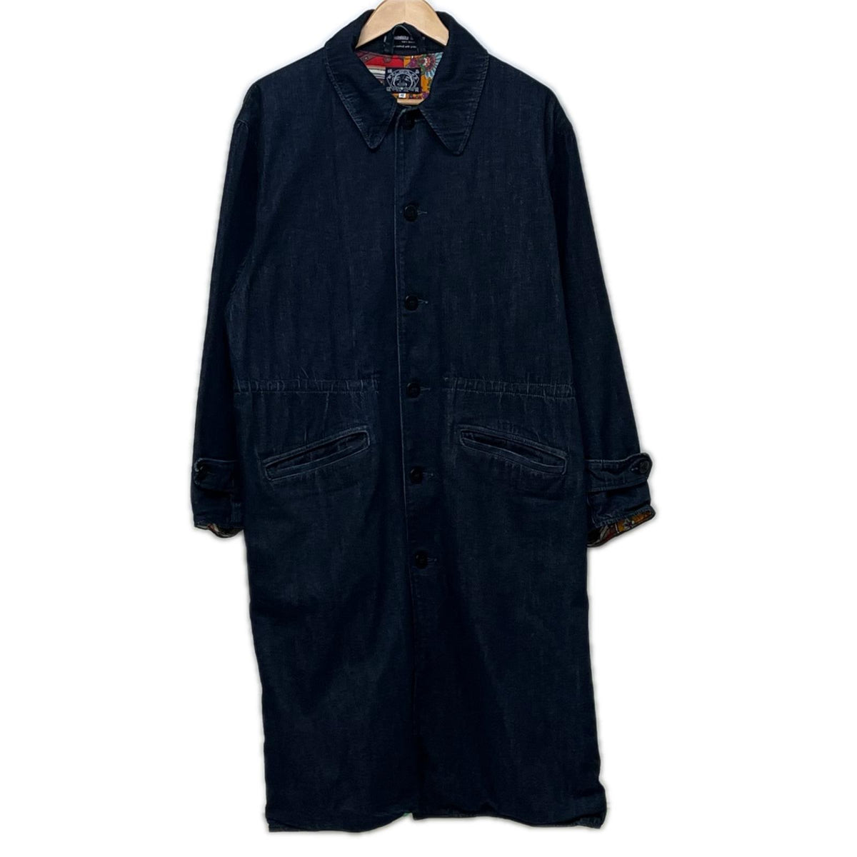 その他アウター EVISU ﾃﾞﾆﾑｺｰﾄ size42 濃紺 総柄裏地 42