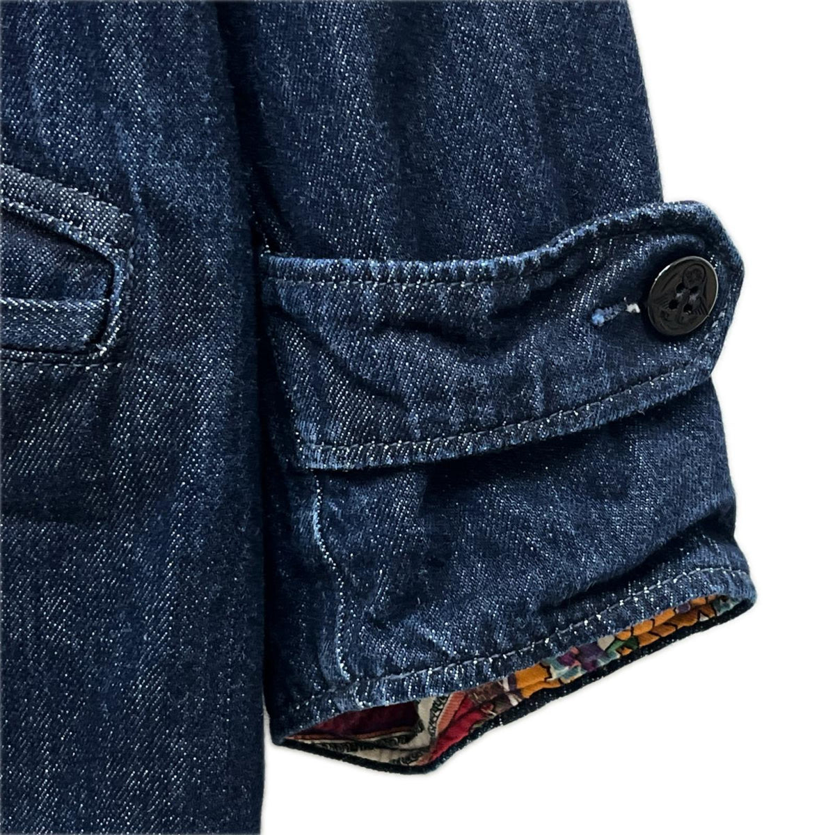 その他アウター EVISU ﾃﾞﾆﾑｺｰﾄ size42 濃紺 総柄裏地 42