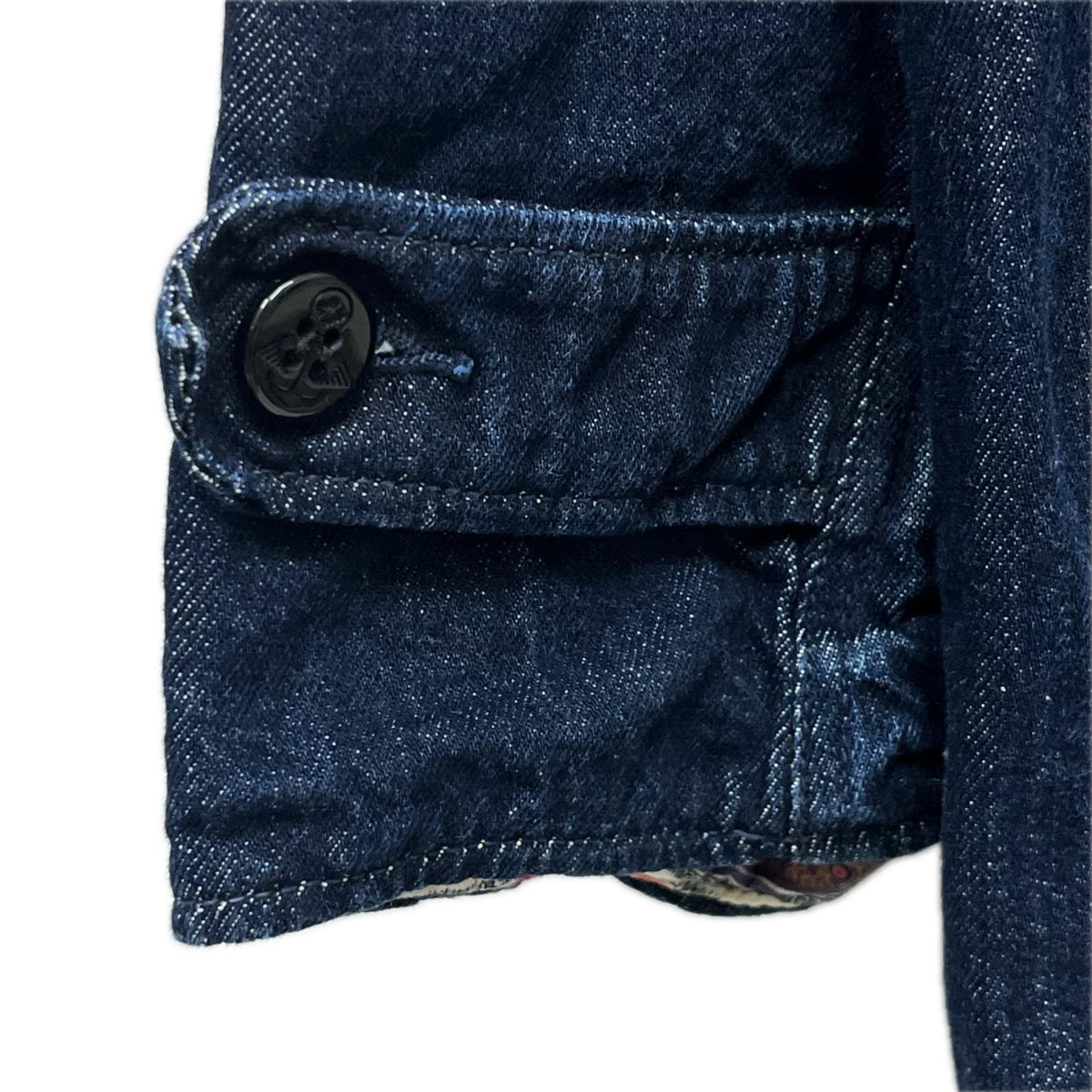その他アウター EVISU ﾃﾞﾆﾑｺｰﾄ size42 濃紺 総柄裏地 42