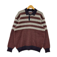 ニット ISSEY MIYAKE MEN ｵｰﾙﾄﾞ ﾆｯﾄﾎﾟﾛ S ブラウン