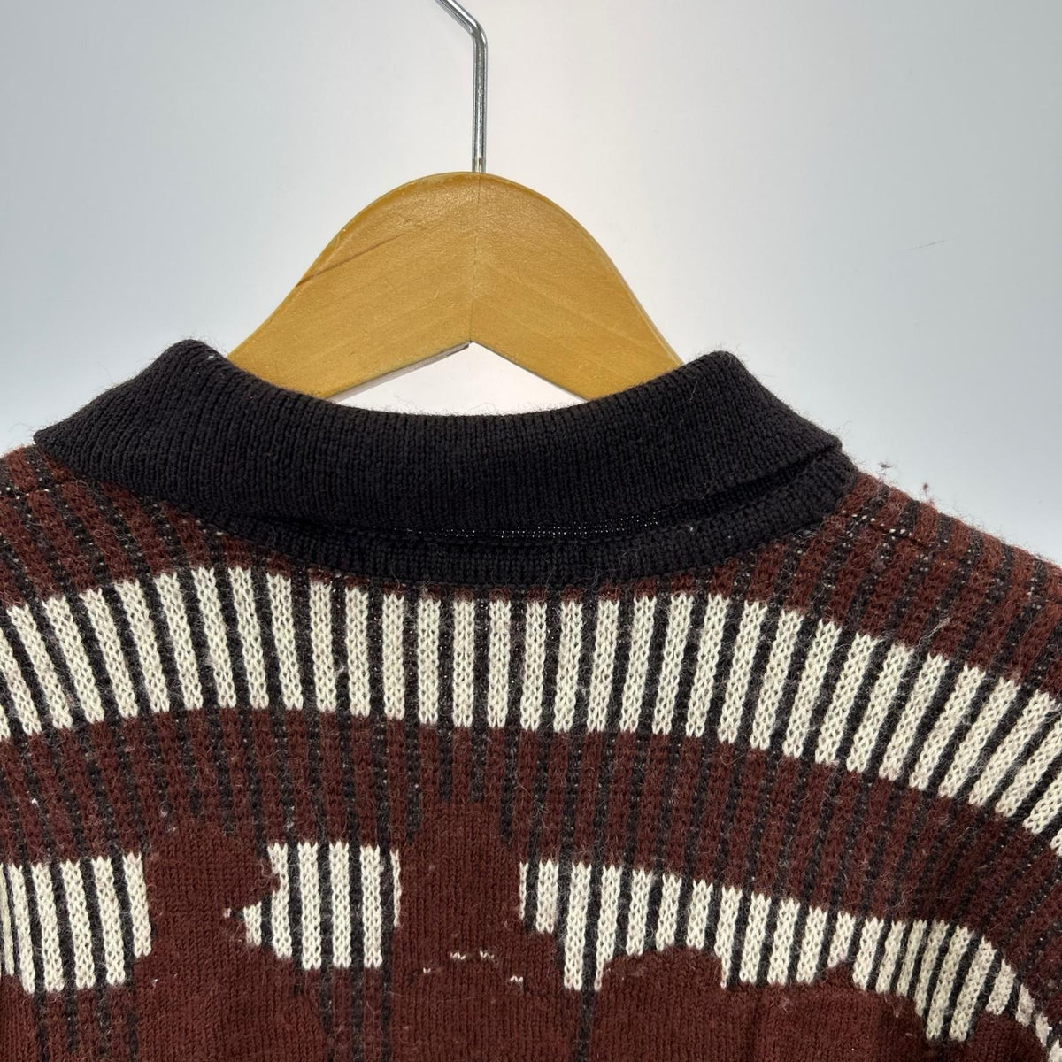 ニット ISSEY MIYAKE MEN ｵｰﾙﾄﾞ ﾆｯﾄﾎﾟﾛ S ブラウン