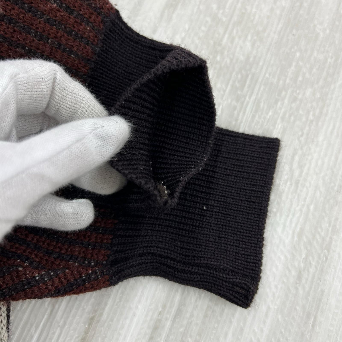 ニット ISSEY MIYAKE MEN ｵｰﾙﾄﾞ ﾆｯﾄﾎﾟﾛ S ブラウン