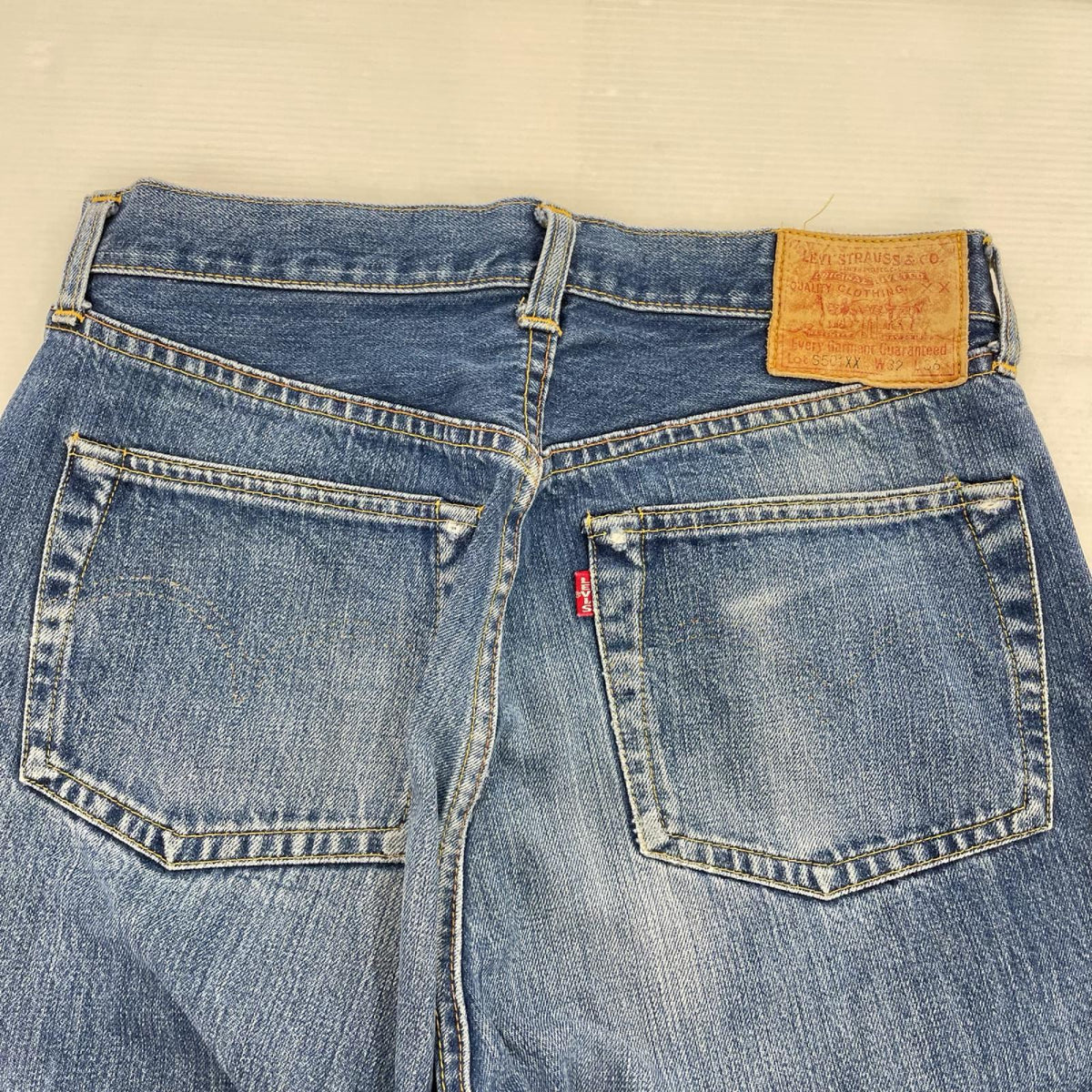 デニムパンツ 90s バレンシア製 裏555 S501XX 大戦復刻 デニム W30 32 ブルー