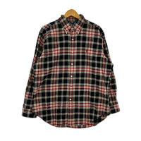 長袖シャツ CLASSIC FIT BDｼｬﾂ ﾁｪｯｸ (L) L レッド