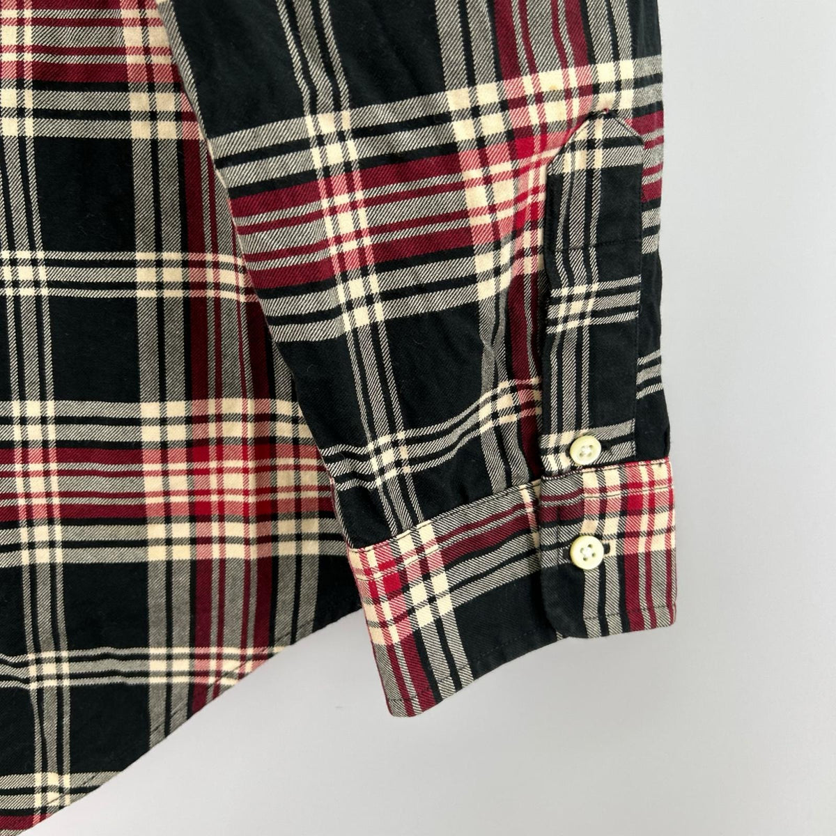 長袖シャツ CLASSIC FIT BDｼｬﾂ ﾁｪｯｸ (L) L レッド