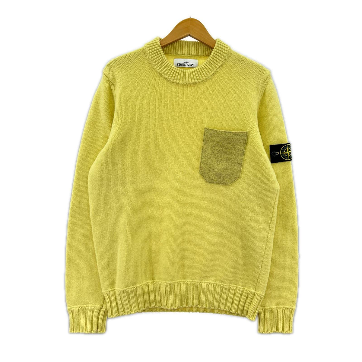 ニット crew neck sweater Yellow SIZE M M イエロー