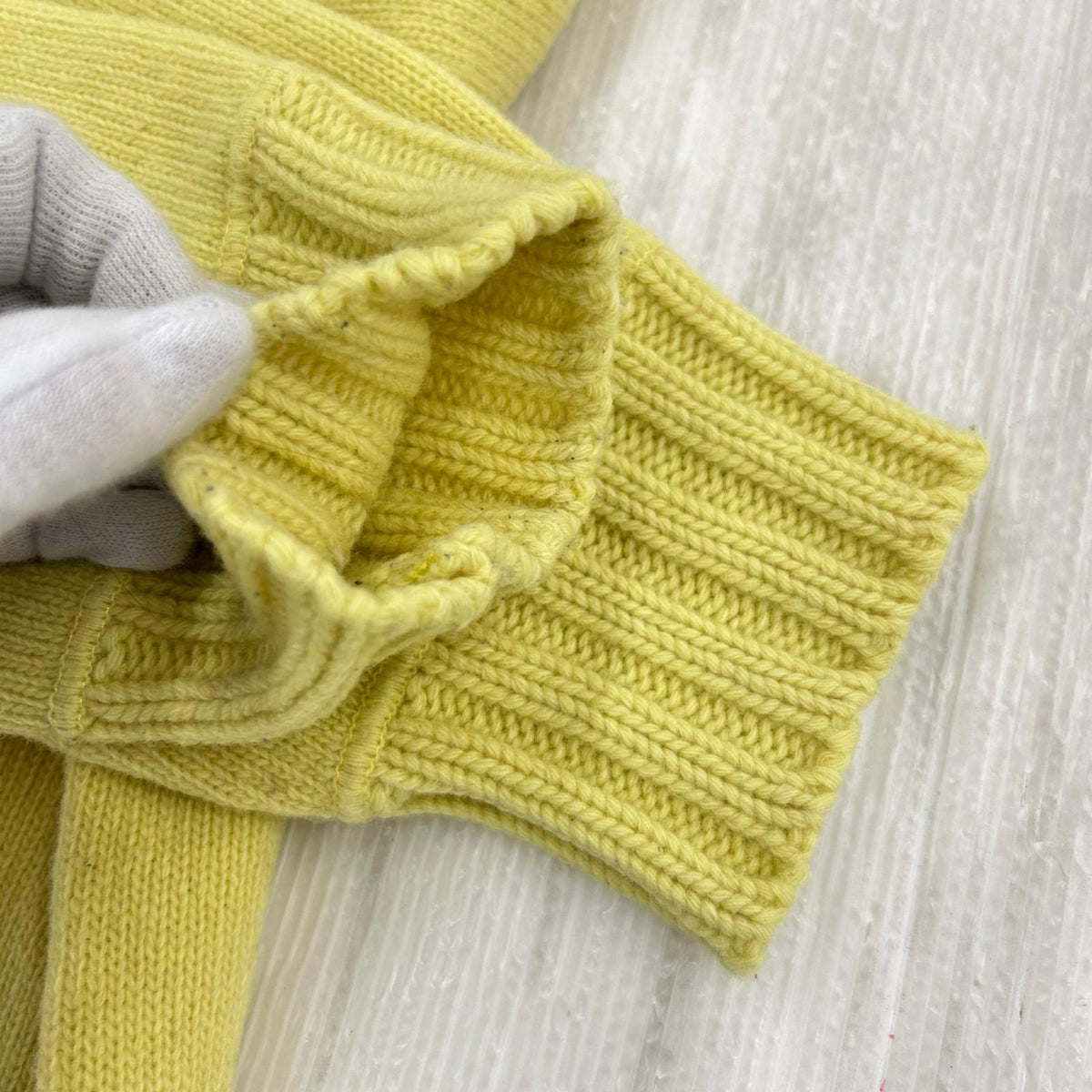 ニット crew neck sweater Yellow SIZE M M イエロー