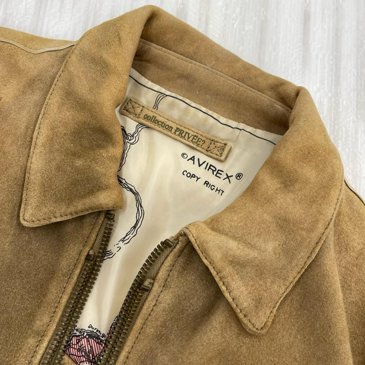 レザージャケット collection PRIVEE? ｽｳｪｰﾄﾞ A-2 50 ブラウン