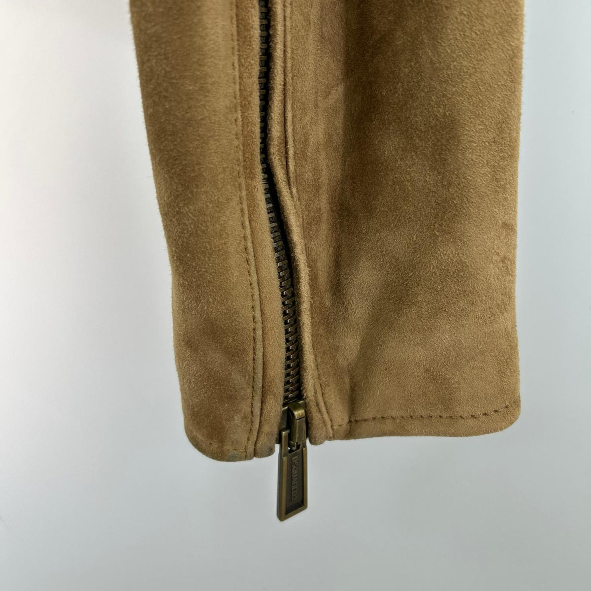 ライダースジャケット Suede Leather Biker Style Jacket BRN 48 ブラウン