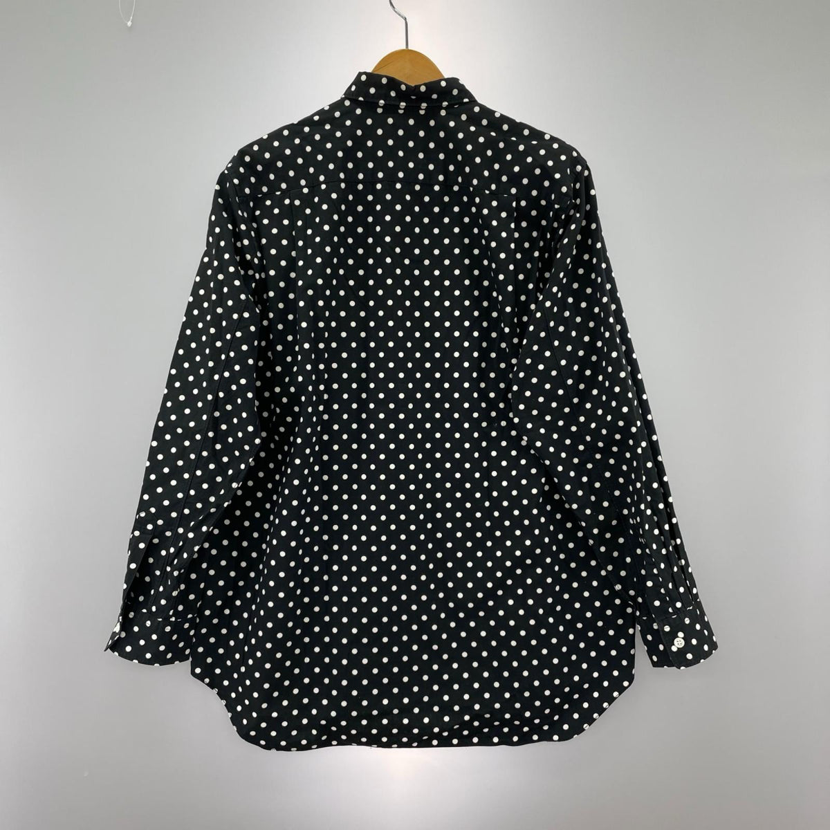 長袖シャツ ﾄﾞｯﾄ柄ｼｬﾂ/ｻｲｽﾞL L ブラック