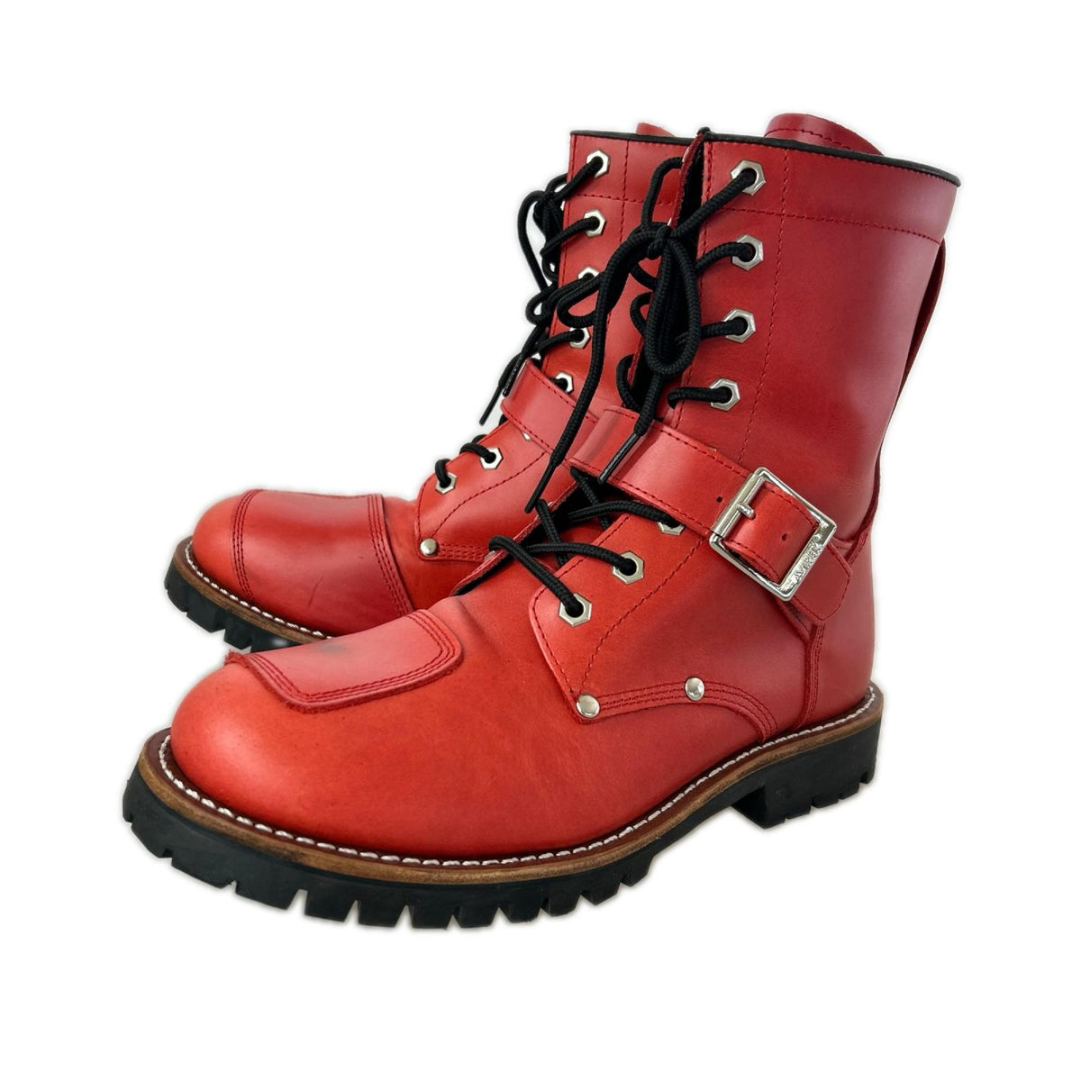 ブーツ AVIREX YAMATO ﾊﾞｲｶｰﾌﾞｰﾂ 赤(26) 26cm (US8 UK7 1/2 EU42) レッド