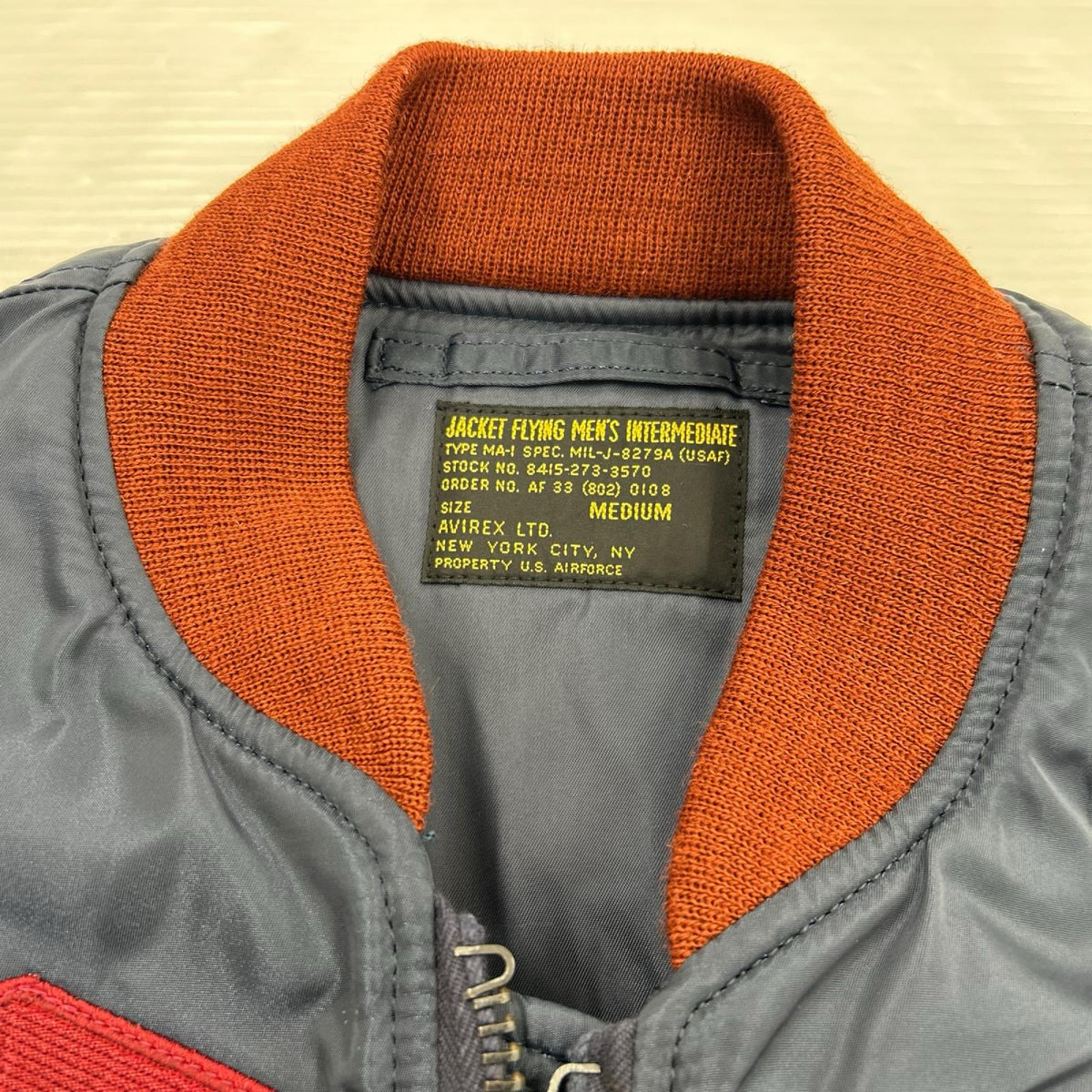 ジャケット TOP GUN MA-1 CUSTOM 紺（M） M ネイビー