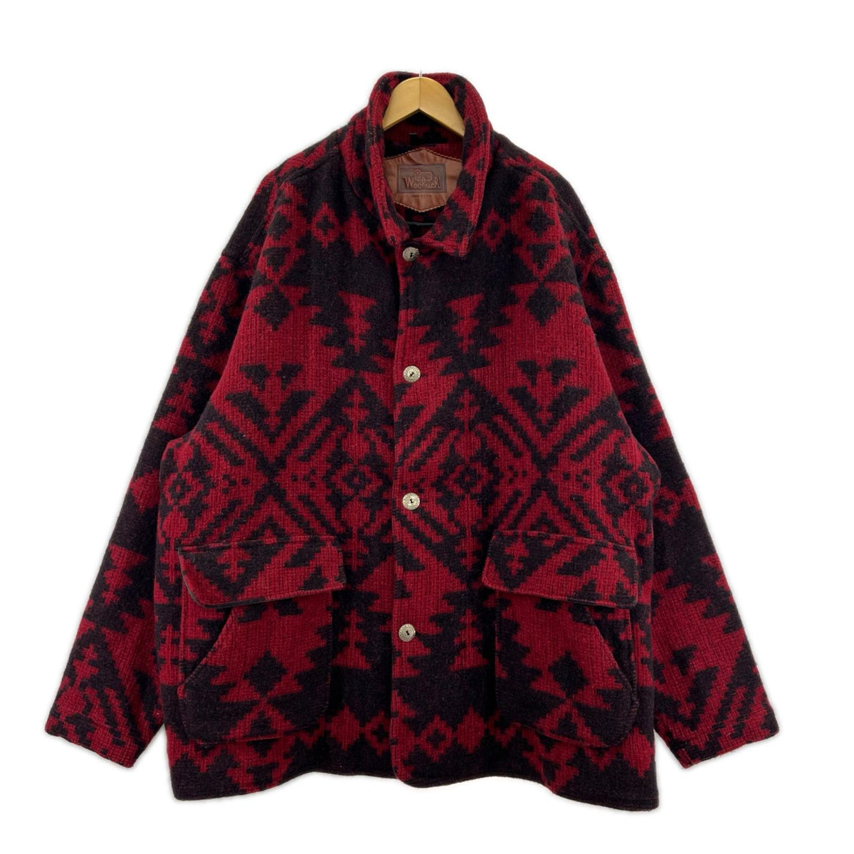 ジャケット ﾈｲﾃｨﾌﾞ柄 USA製 (3XL) レッド