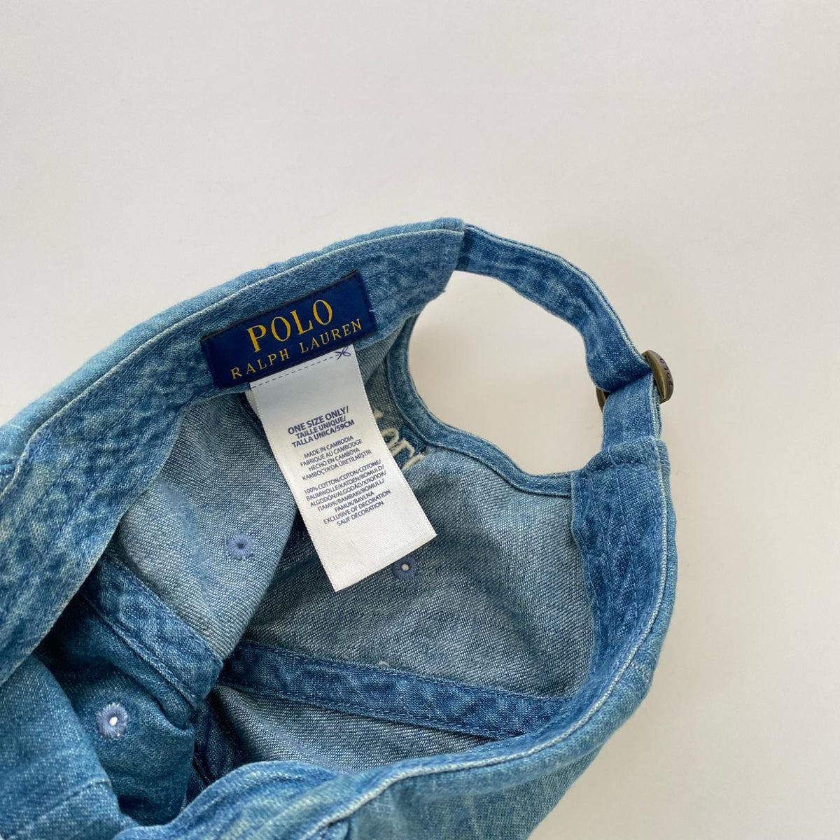 キャップ POLO RALPH LAUREN ﾎﾟﾆｰ刺繍 ﾃﾞﾆﾑｷｬｯﾌﾟ