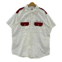 半袖シャツ champion uniform WHT×RED ホワイト