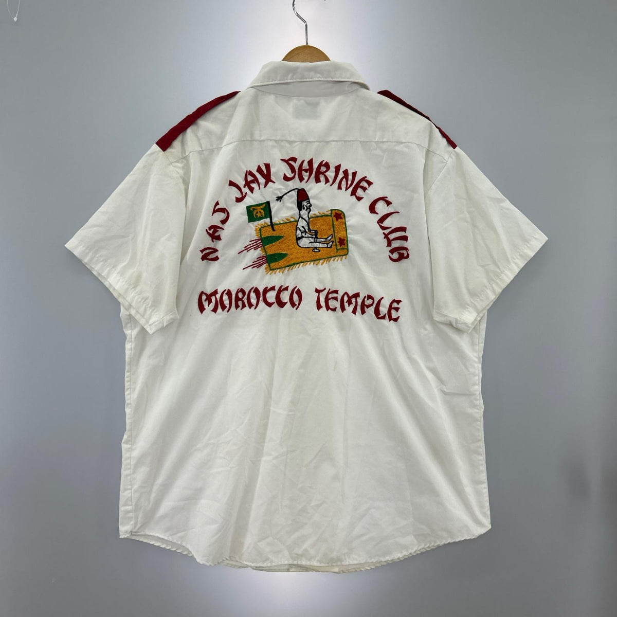 半袖シャツ champion uniform WHT×RED ホワイト