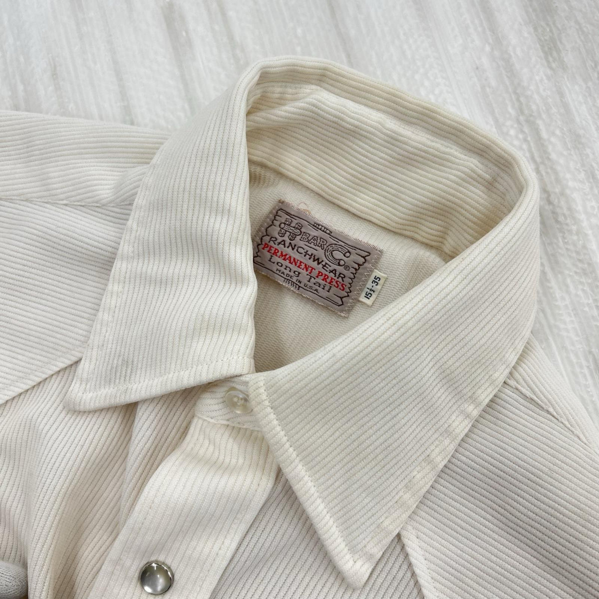 長袖シャツ H BAR C ｳｪｽﾀﾝｼｬﾂ WHT 15 1/2 ホワイト