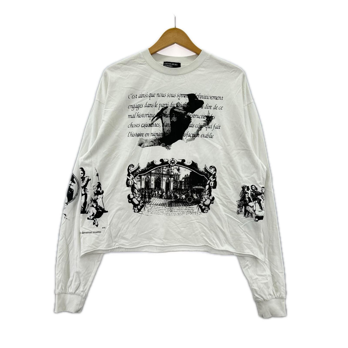 長袖Ｔシャツ Napoleon L/SﾌﾟﾘﾝﾄTee 白 S S ホワイト