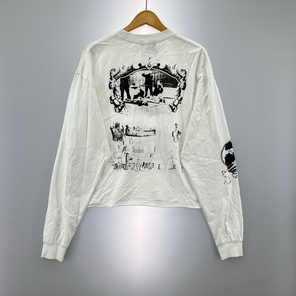 長袖Ｔシャツ Napoleon L/SﾌﾟﾘﾝﾄTee 白 S S ホワイト