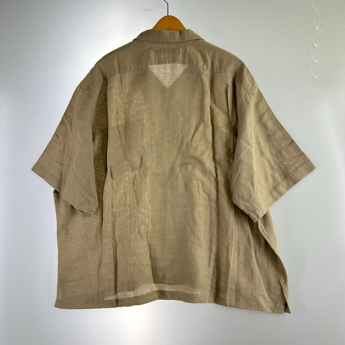 半袖シャツ CLAYTON ﾘﾈﾝ混 ベージュ