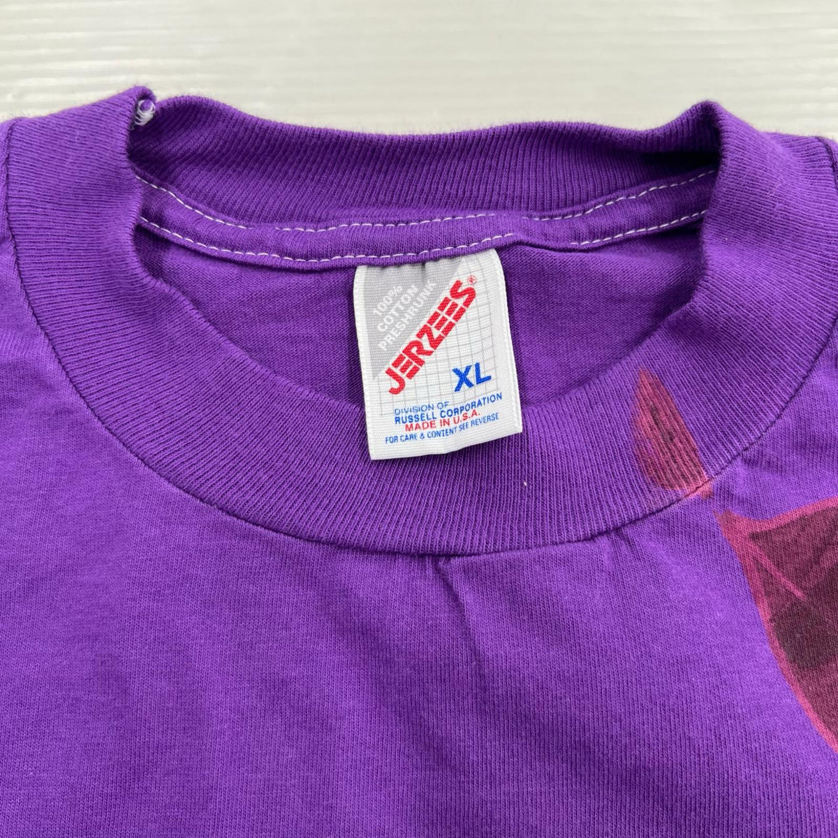 半袖Ｔシャツ 90s JERZEES USA製　ﾃﾞｨｽﾞﾆｰ ﾎﾟｶﾎﾝﾀｽ（XL)