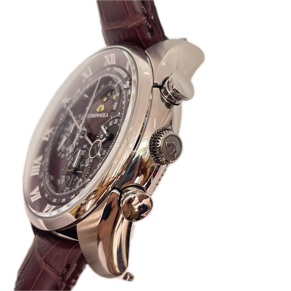 ｼﾁｽﾞﾝ/ｶﾝﾊﾟﾉﾗ/ｸﾞﾗﾝﾄﾞｺﾝﾌﾟﾘｹｰｼｮﾝ 深緋/AH4081-17W/ﾒｰｶｰOH済 メンズQZ 腕時計