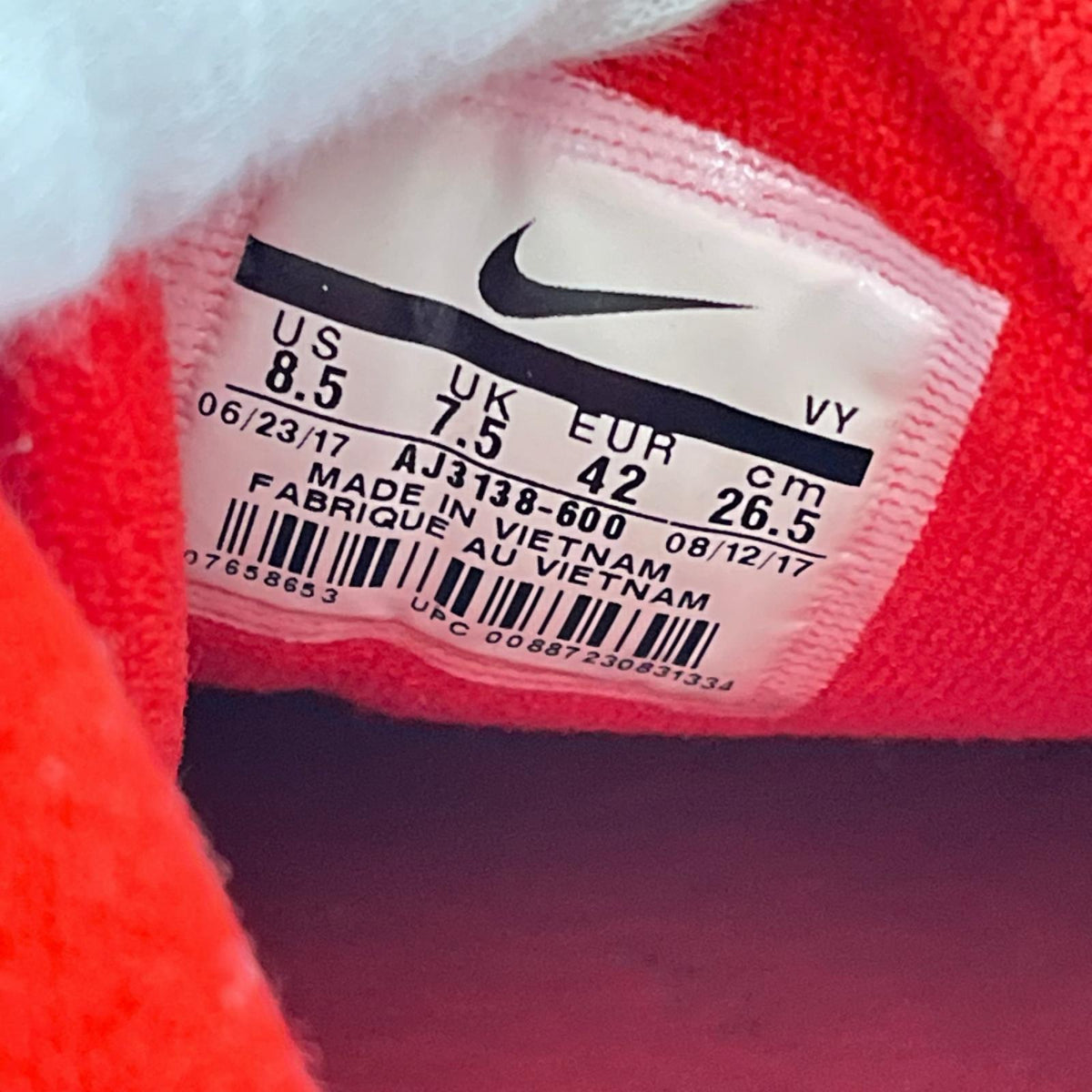 スニーカー AIR MORE UPTEMPO CHI QS AJ3138-600 26.5cm 26.5cm (US8 1/2 UK8 EU43) レッド
