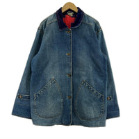 デニムジャケット OUT BROOK 90s~00s ﾃﾞﾆﾑｶﾊﾞｰｵｰﾙ M M ネイビー