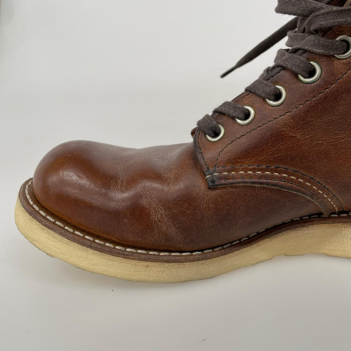 ブーツ RED WING 9111 6ｲﾝﾁ ﾌﾟﾚｰﾝﾄｩﾌﾞｰﾂ 25.5cm (US7 1/2 UK7 EU41) ブラウン