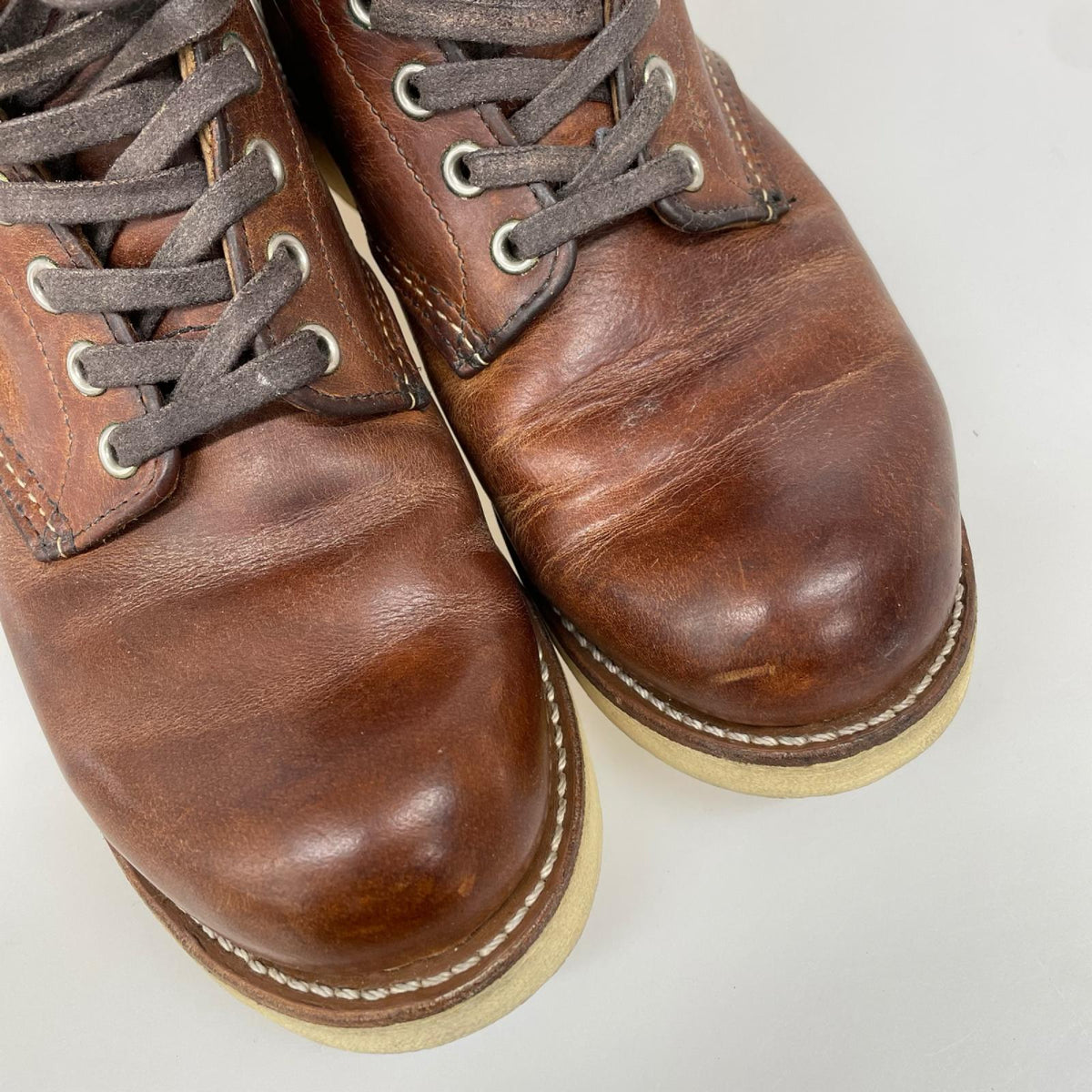 ブーツ RED WING 9111 6ｲﾝﾁ ﾌﾟﾚｰﾝﾄｩﾌﾞｰﾂ 25.5cm (US7 1/2 UK7 EU41) ブラウン