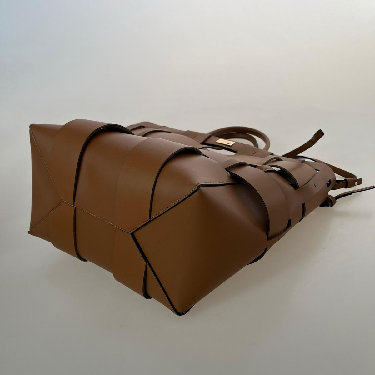 ショルダーバッグ ZANCHETTI WOVEN MIDI SHOPPER 2WAYﾊﾞｯｸﾞ ブラウン