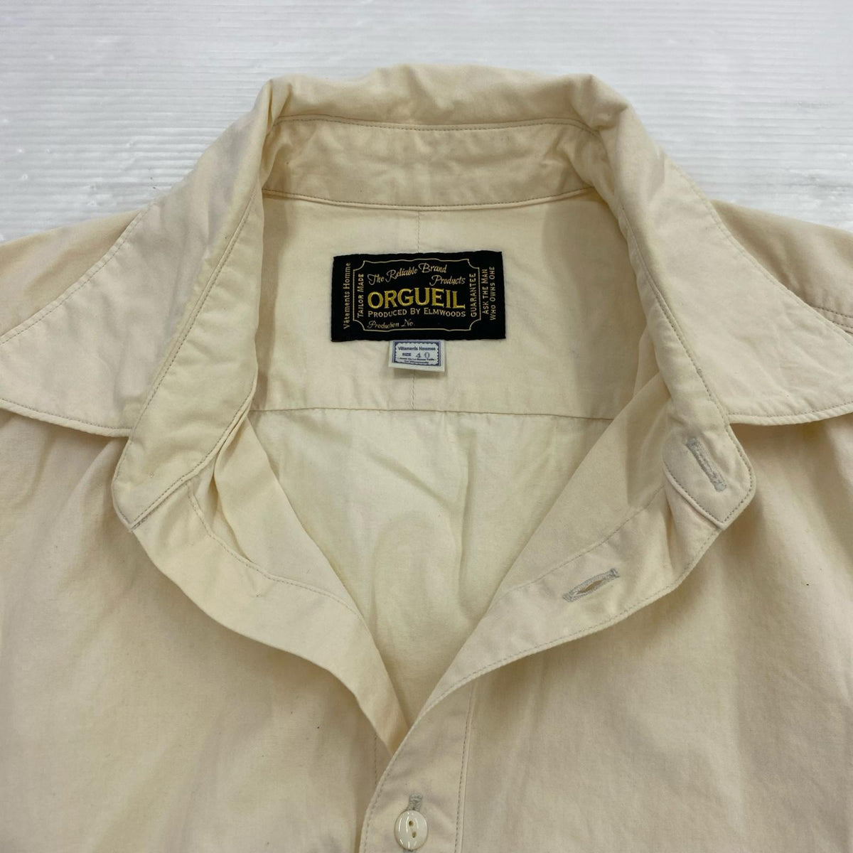 長袖シャツ ORGUEIL ｸﾗｼｯｸｽﾀｲﾙ ﾌﾞﾛｰﾄﾞｼｬﾂ OR-5001A ｱｲﾎﾞﾘｰ (40) 40