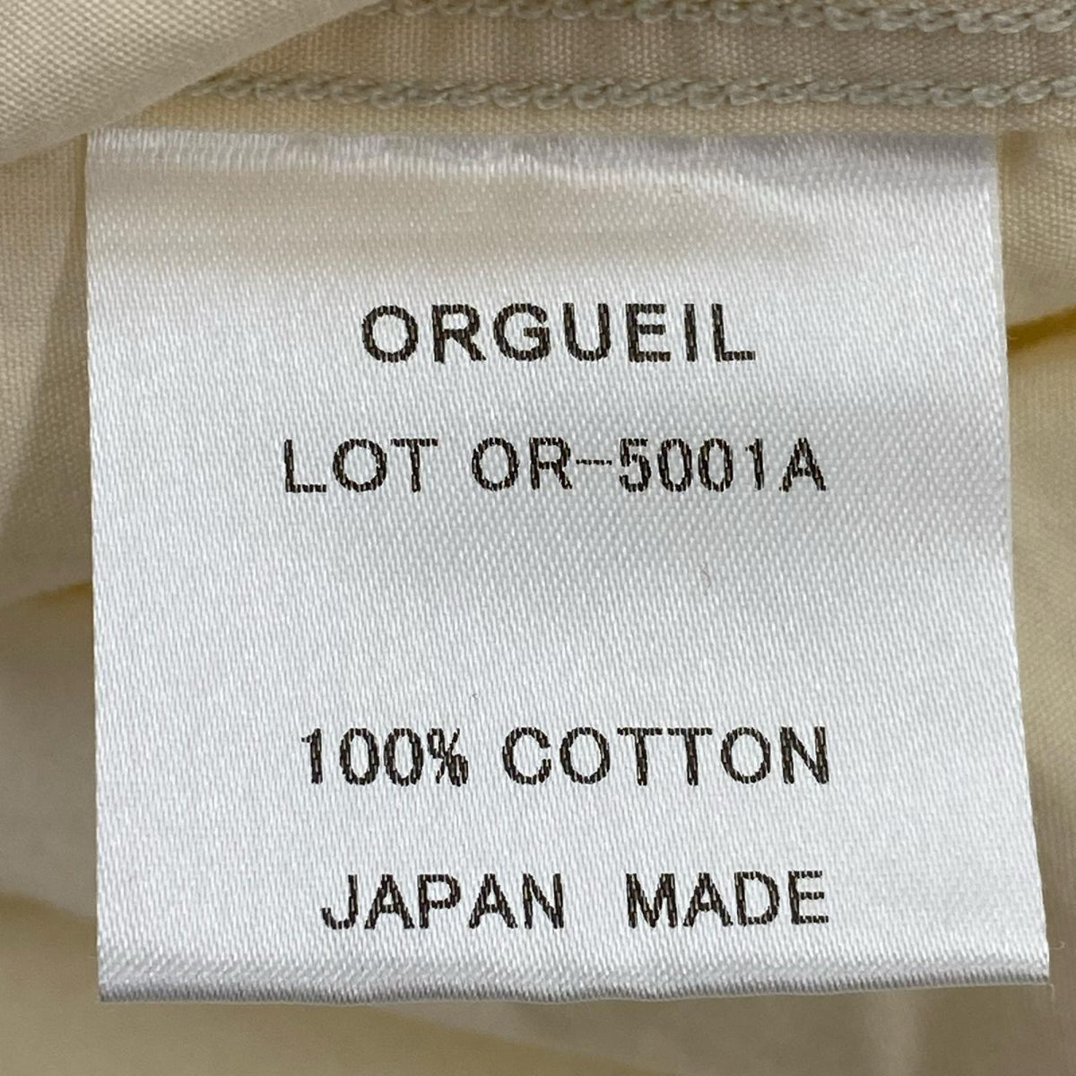 長袖シャツ ORGUEIL ｸﾗｼｯｸｽﾀｲﾙ ﾌﾞﾛｰﾄﾞｼｬﾂ OR-5001A ｱｲﾎﾞﾘｰ (40) 40