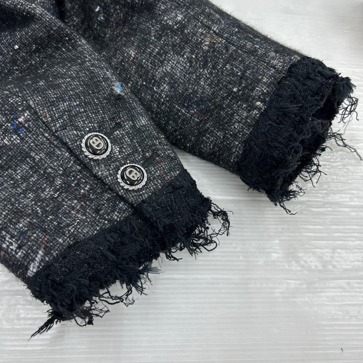 ジャケット doublet RECYCLED FELT TWEED-STYLE JACKET M ブラック