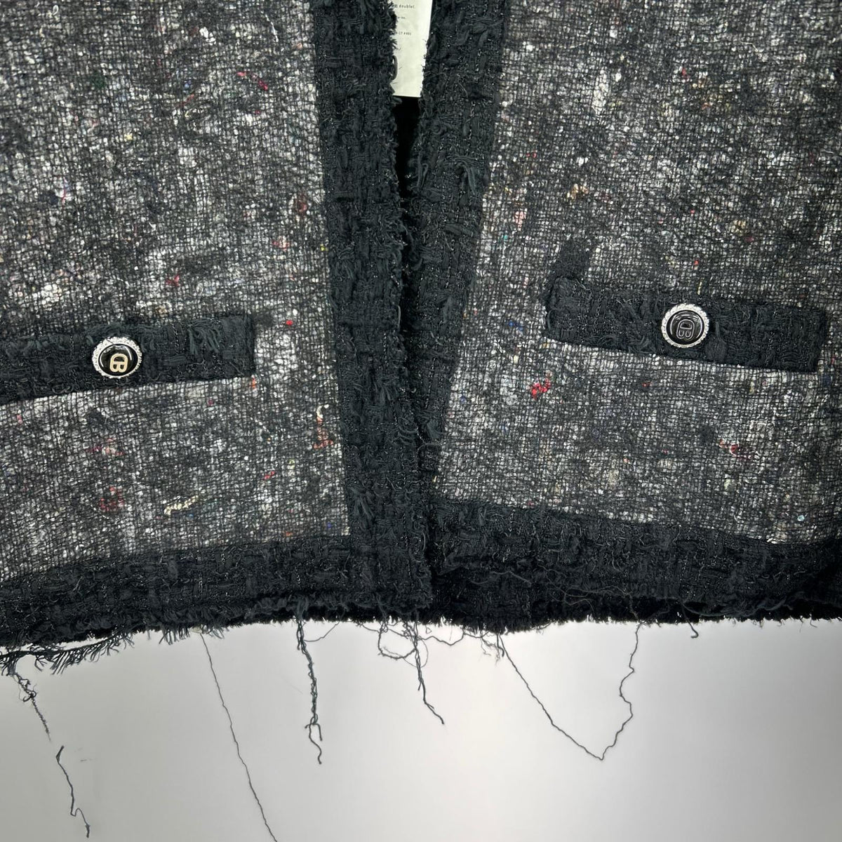 ジャケット doublet RECYCLED FELT TWEED-STYLE JACKET M ブラック