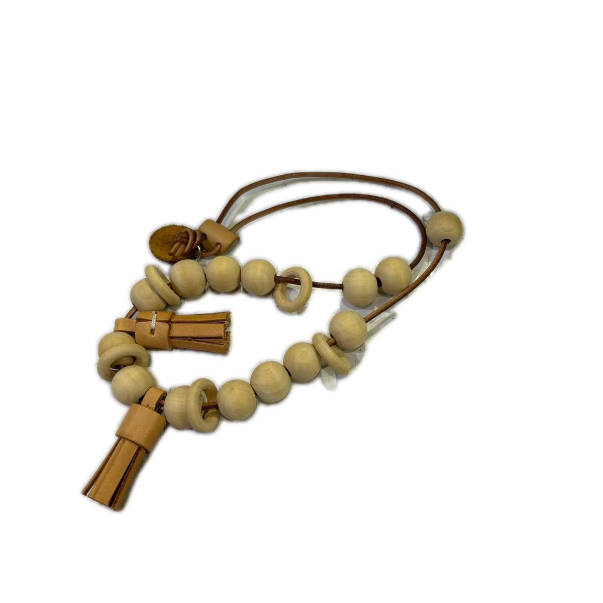 ネックレス Collier ｳｯﾄﾞﾎﾞｰﾙﾈｯｸﾚｽ 茶 ブラウン