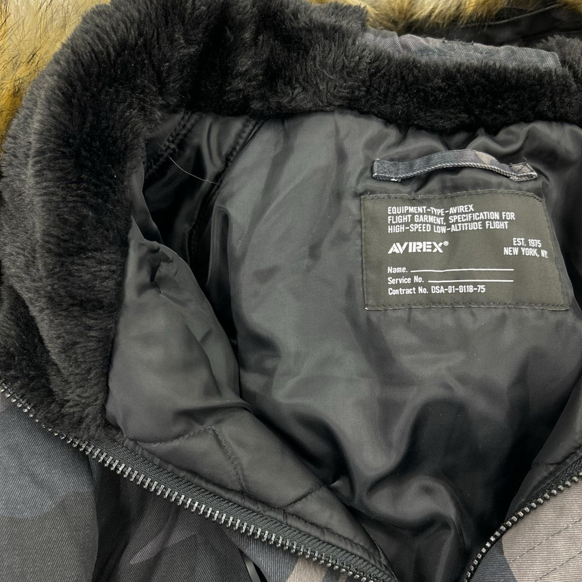 ジャケット CAMOUFLAGE N-2B ｼﾞｬｹｯﾄ XL ブラック