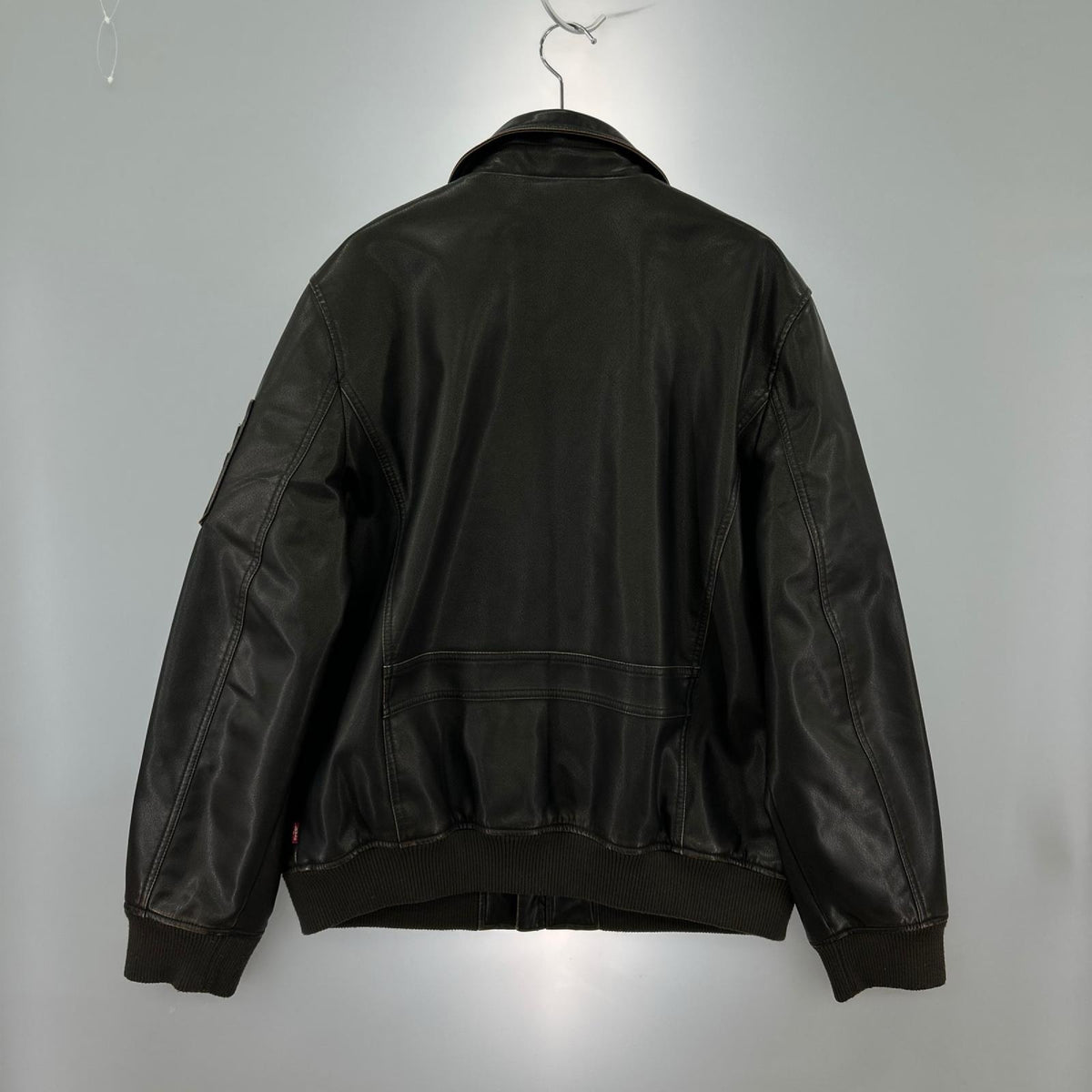 ジャケット ﾌｪｲｸﾚｻﾞｰ A-2 ﾌﾗｲﾄｼﾞｬｹｯﾄ 茶 L L ブラウン