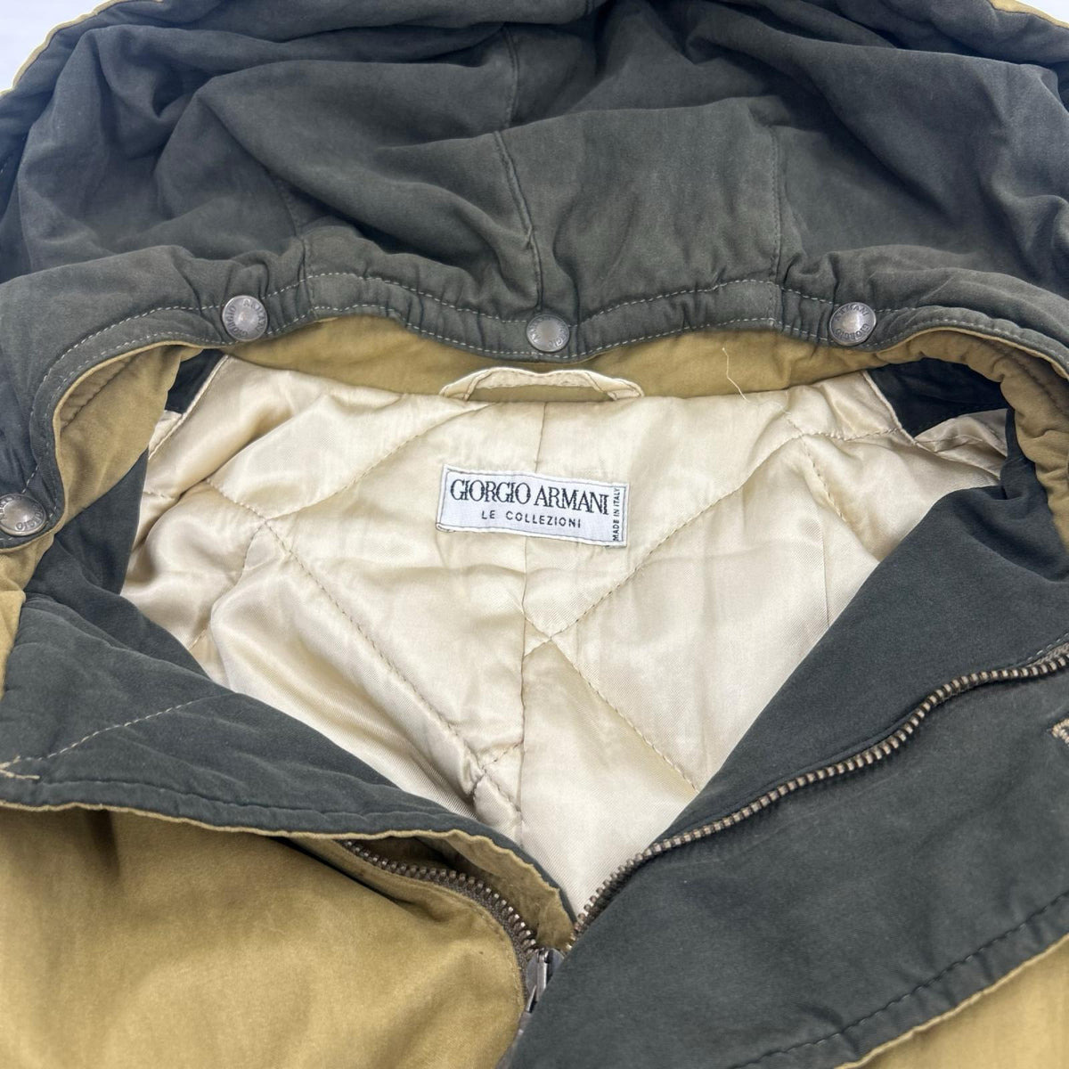 ジャケット 80-90s GIORGIO ARMANI Cotton Fishtail parka KHK
