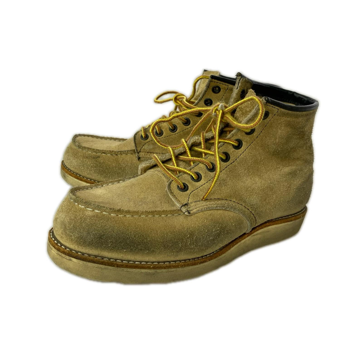 ブーツ RED WING 90s ｱｲﾘｯｼｭｾｯﾀｰ ｽｴｰﾄﾞ 刺繍羽タグ 0271 size 7 1/2E 25.5cm ベージュ