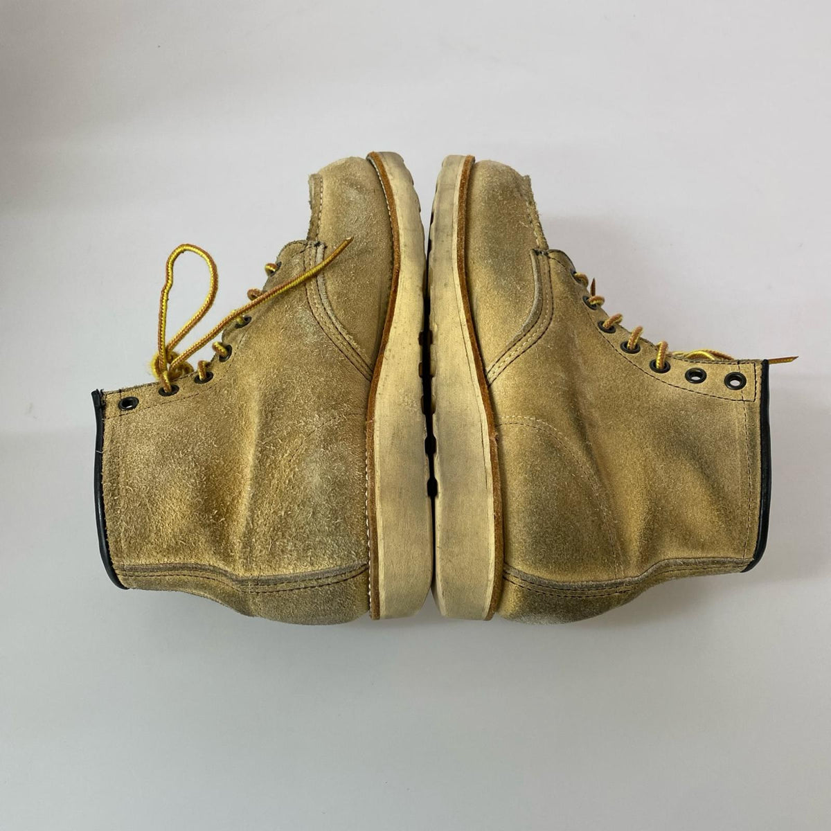 ブーツ RED WING 90s ｱｲﾘｯｼｭｾｯﾀｰ ｽｴｰﾄﾞ 刺繍羽タグ 0271 size 7 1/2E 25.5cm ベージュ