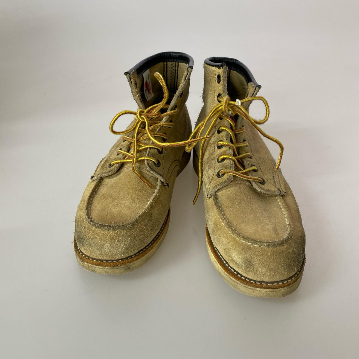 ブーツ RED WING 90s ｱｲﾘｯｼｭｾｯﾀｰ ｽｴｰﾄﾞ 刺繍羽タグ 0271 size 7 1/2E 25.5cm ベージュ