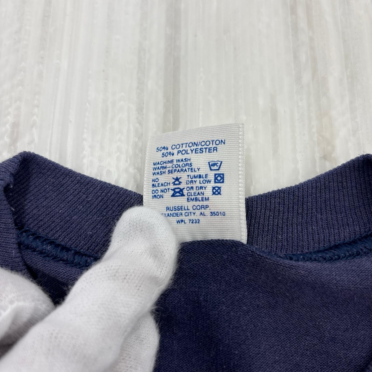 半袖Ｔシャツ 80s JERZEES まわしﾀｸﾞ ｼﾝｸﾞﾙｽﾃｯﾁ NVY S S ネイビー