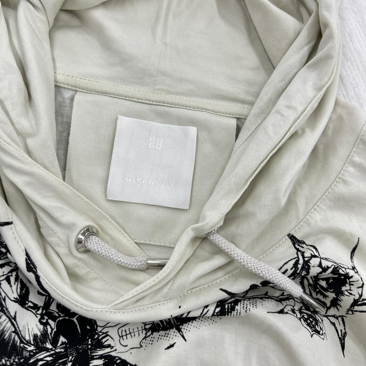 パーカー GIVENCHY GOTHIC OVERSIZED HOODIE ｺﾞｼｯｸﾌﾟﾘﾝﾄﾊﾟｰｶｰ